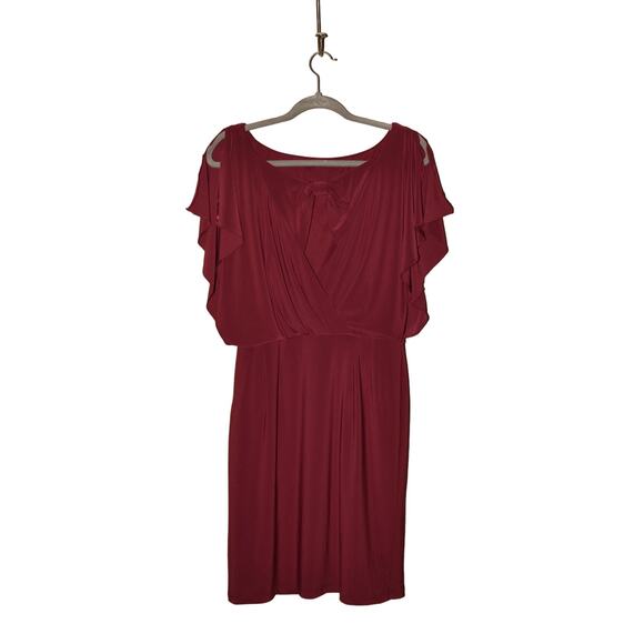 JESSICA‎ SIMPSON NEW $99 Peak-A-Boo Back Flutter Sleeve Blouson Dress Size 6 - Picture 2 of 4